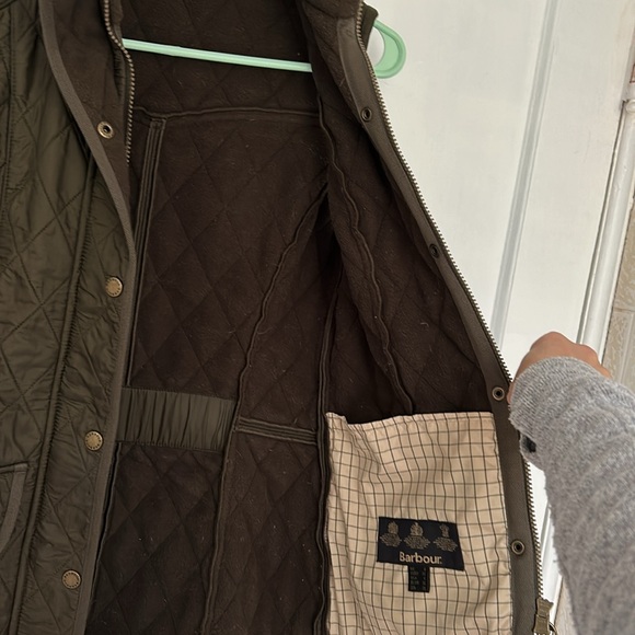 Barbour Calvary Fleece Lined Gillet Vest Olive/US 4 - Picture 4 of 4